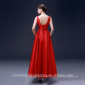 Alibaba Elegant Long New Designer Cap Sleeve Red Color A Line Evening Dresses Or Bridesmaid Dress LE37